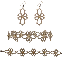 ست زیورآلات طرح گل شش پر رنگ نود کد: Z05