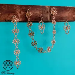 ست زیورآلات طرح گل شش پر رنگ نود کد: Z05