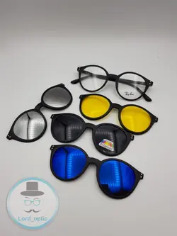 فریم عینک طبی با ۴ کاور مگنتی آفتابی کد ۲۲۸۵