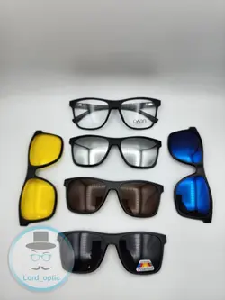 عینک طبی با 5 کاور مگنتی آفتابی OWEN کد 2315