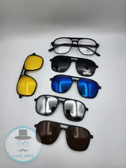 عینک طبی با 5 کاور مگنتی آفتابی OWEN کد 2333