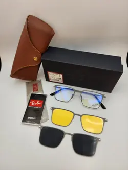 عینک طبی بلوکات تیتانیوم مگنتی با 2 کاور آفتابی رای بن Ray Ban کد 7012