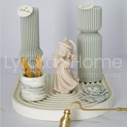 شمع دست ساز گل صدپر