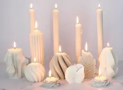 شمع دست ساز گل صدپر