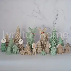 شمع دست ساز بابا نوئل کوچک فانوس دار (Santa Claus)