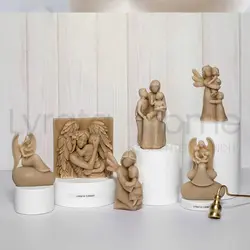 شمع دست ساز مادر دو فرزند بالدار