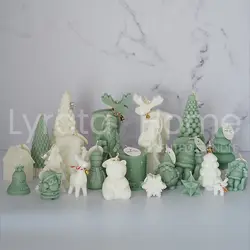 شمع دست ساز بابانوئل اسب سوار