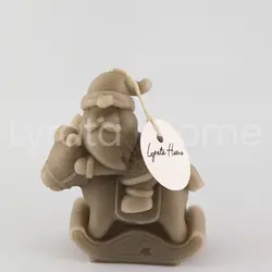 شمع دست ساز بابانوئل اسب سوار