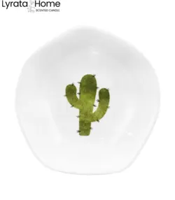 کاسه و بشقاب پیش دستی سرامیکی طرح کاکتوس