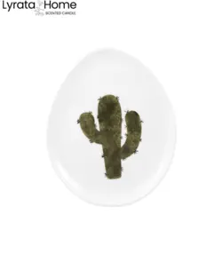 کاسه و بشقاب پیش دستی سرامیکی طرح کاکتوس