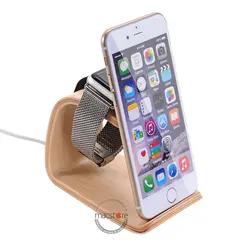 استند شارژ اپل واچ و آیفون Samdi Wooden Apple Watch iPhone Charging Stand - مک استور - فروشگاه لوازم جانبی و پشتیبانی اپل