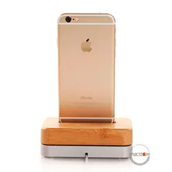 استند شارژ آیفون Bamboo Wooden Aluminum iPhone Charging Stand - مک استور - فروشگاه لوازم جانبی و پشتیبانی اپل