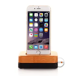 استند شارژ آیفون Bamboo Wooden Aluminum iPhone Charging Stand - مک استور - فروشگاه لوازم جانبی و پشتیبانی اپل