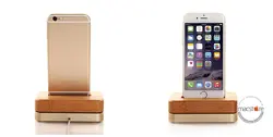 استند شارژ آیفون Bamboo Wooden Aluminum iPhone Charging Stand - مک استور - فروشگاه لوازم جانبی و پشتیبانی اپل