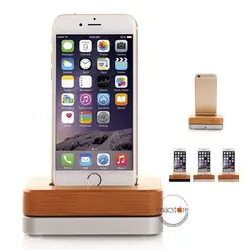 استند شارژ آیفون Bamboo Wooden Aluminum iPhone Charging Stand - مک استور - فروشگاه لوازم جانبی و پشتیبانی اپل