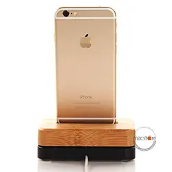 استند شارژ آیفون Bamboo Wooden Aluminum iPhone Charging Stand - مک استور - فروشگاه لوازم جانبی و پشتیبانی اپل