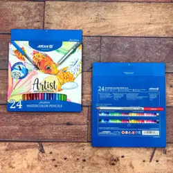 مداد رنگی ۲۴ رنگ آبرنگی آریا