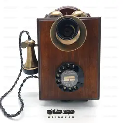 تلفن دیواری چوبی