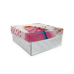 جعبه کیک 25*25 طرح آبرنگ