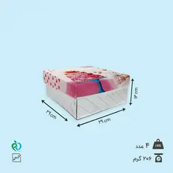 جعبه کیک 29*29 طرح آبرنگ