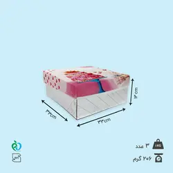 جعبه کیک 33*33 طرح آبرنگ