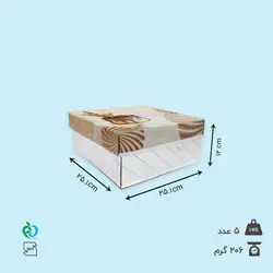 جعبه کیک 25*25 طرح شکلات