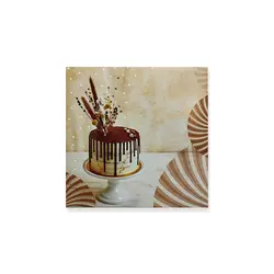 جعبه کیک 25*25 طرح شکلات