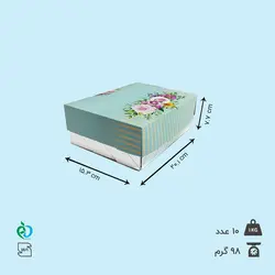 جعبه شیرینی نیم کیلویی 20 * 15 طرح بیتا