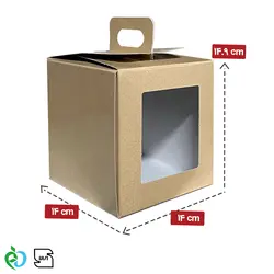 جعبه کیک مینی پنجره‌دار 14*14 پانیذ (کرافت)