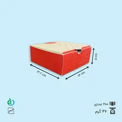 جعبه اسنک  تک جفتی دو رنگ چاپ
