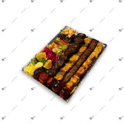 سینی 37 * 27 نقره ای