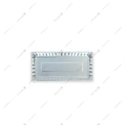 دیس مستطیل سه لایه 30 * 15 نقره ای