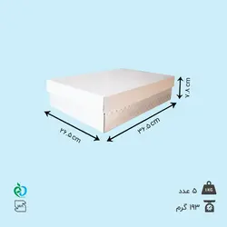 جعبه شیرینی دو کیلویی 27 * 37 درب سفید