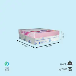 جعبه شیرینی یک کیلویی 23*23 طرح وانیلا