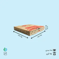جعبه پیتزا یک نفره کفی 25 دو رنگ چاپ