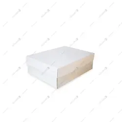 جعبه شیرینی نیم کیلویی 15*20 سفید