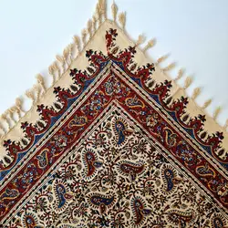 سفره قلمکار رومیزی مالمو طرح سلسله ای سنتی مدل QSESO