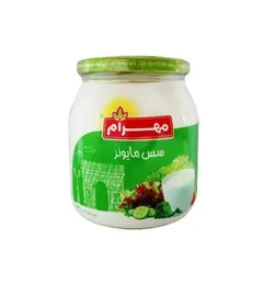 سس مایونز 630 گرم مهرام شیشه ای 12 عدد