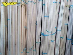 دوبل چوبی بدون شیار و شیاردار سایز 6 و 8 و 10 و 12 و 15 و 20 و 25 میل از چوب چنار اصفهان