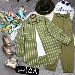 ۱۵۴ شومیز راه راه کد 154 - مانتو بهزاد فر