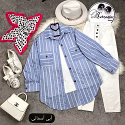 ۱۵۴ شومیز راه راه کد 154 - مانتو بهزاد فر