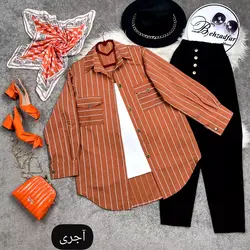 ۱۵۴ شومیز راه راه کد 154 - مانتو بهزاد فر