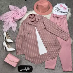 ۱۵۴ شومیز راه راه کد 154 - مانتو بهزاد فر