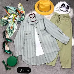 ۱۵۴ شومیز راه راه کد 154 - مانتو بهزاد فر