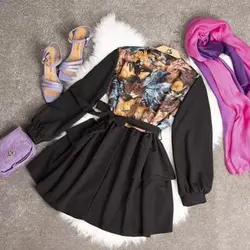 ۱۶۶ هاوایی ترکیبی کد 166 - مانتو بهزاد فر