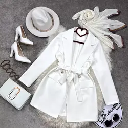 ۱۵۳ کت مازراتی کمربند دار کد 153 - مانتو بهزاد فر