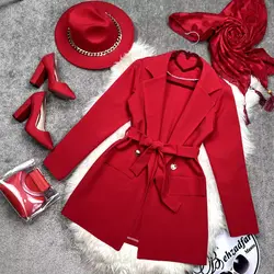 ۱۵۳ کت مازراتی کمربند دار کد 153 - مانتو بهزاد فر