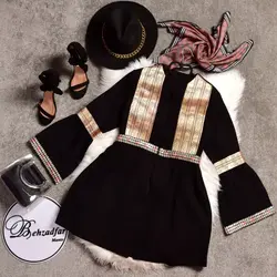 مانتو مجلسی پولک دوزی کد - مانتو بهزاد فر