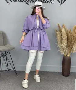 ۲۰۵ نازلی دو لایه و ژیله دار کد 205 - مانتو بهزاد فر