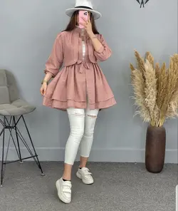 ۲۰۵ نازلی دو لایه و ژیله دار کد 205 - مانتو بهزاد فر